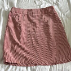 SHEIN Pink Ribbed Mini Pencil Skirt